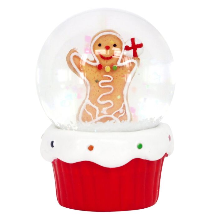 Gisela Graham Gingerbread Man Small Snow Globe 